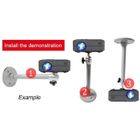 Support pour projecteur au plafond - OMABETA - Réglable - Aluminium - Installation facile - Noir/Argent