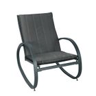 SVITA Fauteuil à bascule Fauteuil à bascule Outdoor Accoudoir Stopper Rembourrage Gris foncé