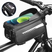 Sacoche Vélo Support pour Smart Phones - Multifonction - Étanche avec Ecran Tactile TPU Sensible - Amovible