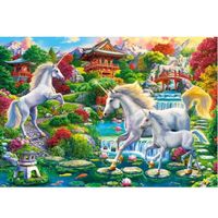 Puzzle 300 pièces - Castorland - Jardin des licornes - Fantastique - Enfant - Blanc