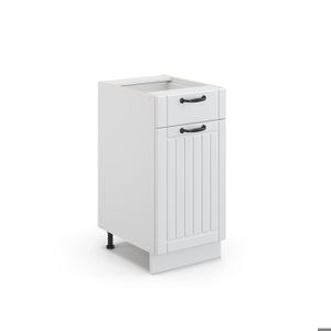 MEUBLE BAS COMMODE SDB Vicco meuble de rangement de salle de bain Fame-Line, Blanc campagne, 40 x 81.6 cm sans plan de travail