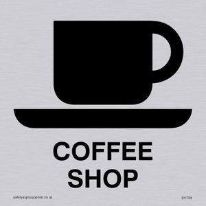 SIGNALISATION SÉCURITÉ Viking Signs ``Coffee Shop`` Sign, Positive Texte 