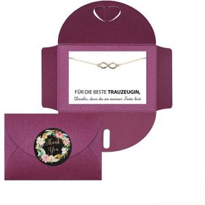 FAIRE-PART - INVITATION Cadeau de Mariage avec chaîne Infinity et Carte Br