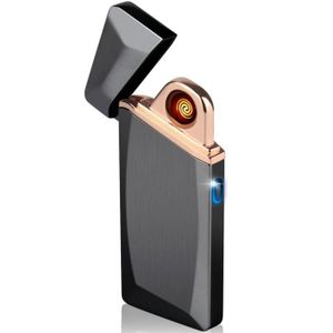Briquet USB Rechargeable Briquet tempête Coupe-Vent Briquet électronique écologique sans Flamme 