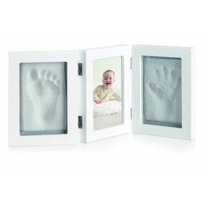 weallbuy Cadre photo pour bébé Première année - Kit d'empreintes de mains  et de pieds de