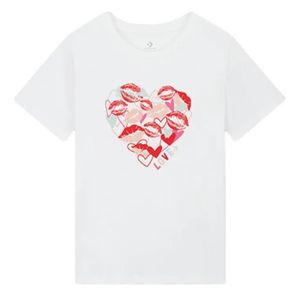 T-SHIRT T-shirt Blanc Femme Converse Valentine's Day Heart