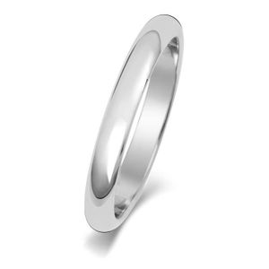 ALLIANCE - SOLITAIRE Alliance Homme-Femme 2,5mm Forme D Or Blanc 375-10