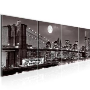 New York Noir Et Blanc Paysage Urbain Manhattan Panoramique Wall