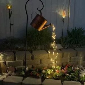 LAMPION Haokan-Lanterne d'extérieur solaire 8 modes 90leds lampe arrosage étoilé pour cour jardin lumineuse blanche chaude