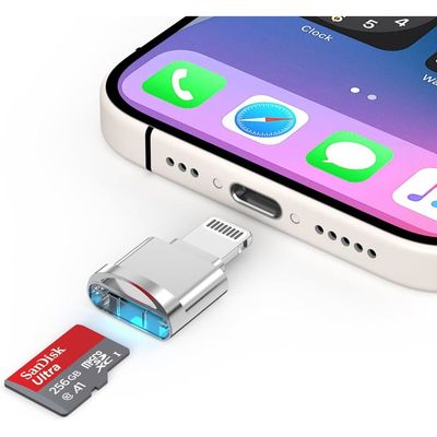 Lecteur De Carte SD 5-en-1 Pour IPhone - Compatible SD, TF, CF, XD, MS, Transfert Bidirectionnel, Plug & Play