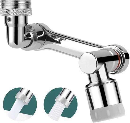 Rallonge De Robinet Pivotante 1080° – Aérateur Universel – Cuisine – Neuf