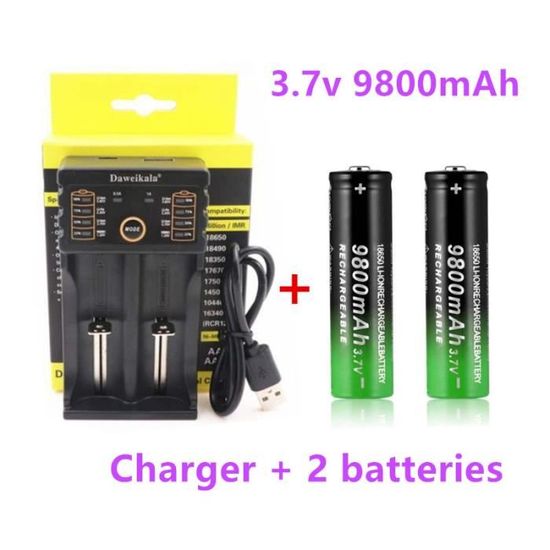 3.7V 800mAh Piles Rechargeables 14500 Batterie Bouton Top Lithium