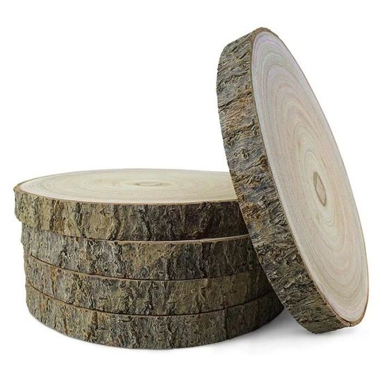 8 PCS Tranches de bois non finies de grande taille, 22-25 cm Tranches de bois naturel rondes non finies, cercles de bois rustiques pour travaux manuels, pièces maîtresses de table, mariage, fête 8 PCS Tranches de bois non finies de grande taille, 22-25 cm Tranches de bois naturel rondes non finies, cercles de bois rustiques pour travaux manuels, pièces maîtresses de table, mariage, fête
