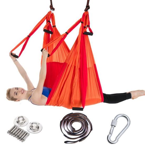 Sangle de Yoga Aérienne Hamac de Yoga Balançoire de Yoga Bande Extensible  Anti-Gravité pour Exercices