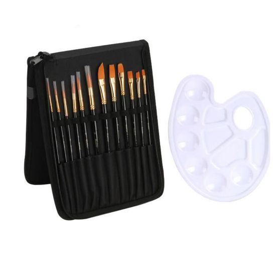 Paddle Lot De 4 Pinceaux De Peinture Synthétiques De Qualité