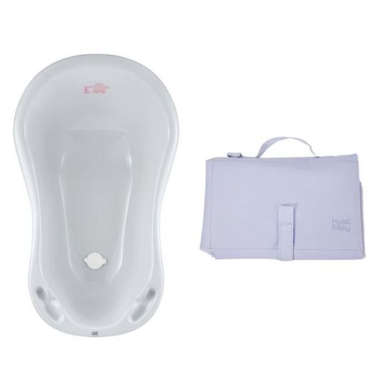 Hylat Set Baignoire Bébé + Support + Siège + Vidange – Certifié TÜV, Confort & Sécurité Dès La Naissance