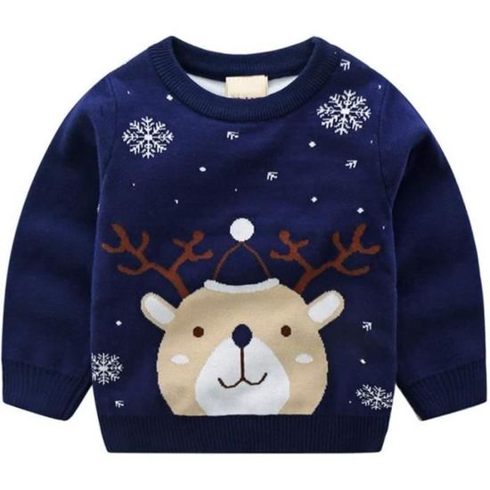 Sweat Enfant Formule 1 Thème Noël – Pull Gnome Rouge Et Bleu (Neuf)