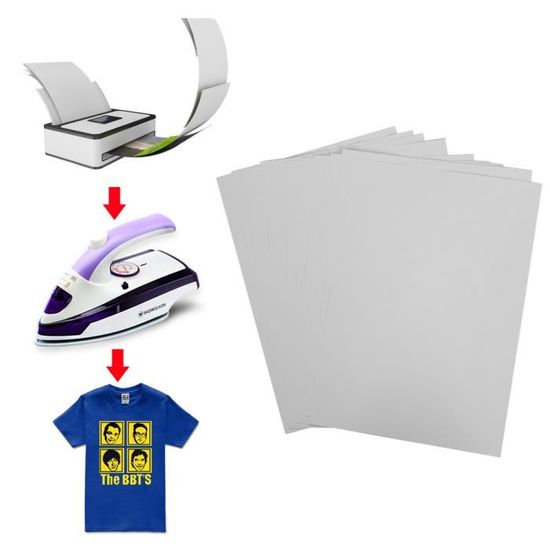 Papier Transfert A4 Pour Tissus Foncés - 200 Feuilles - Marque Madaboutink