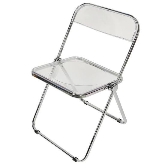 Chaise Pliante Transparente En PET - Design Moderne, Empilable Et Solide 120 Kg