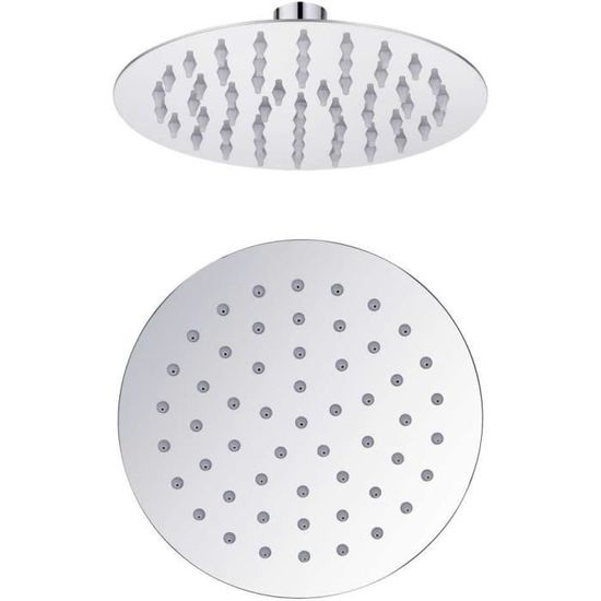 Pommeau De Douche 10 Pouces Acier Inoxydable - Économie D'eau Haute Pression Avec 120 Jets