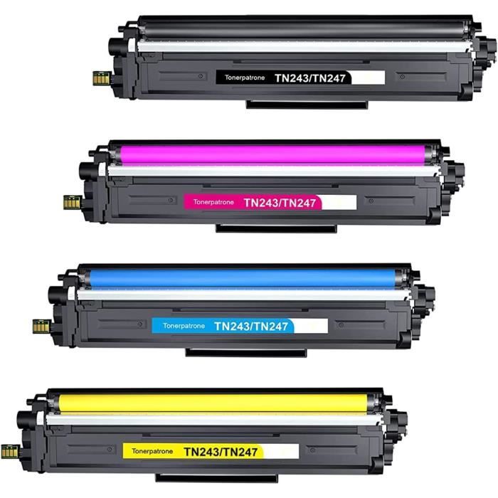TN-243CMYK TN247 Cartouche de Toner Compatible TN-243 Multipack TN-247 ...