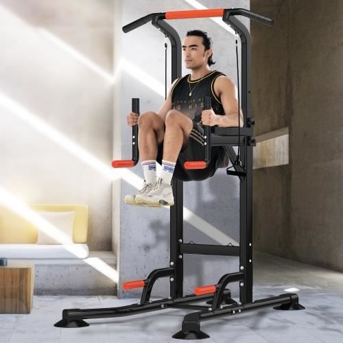 Barre de traction chaise romaine station de musculation multifonctions 6 niveaux de réglage de la hauteur - 120KG
