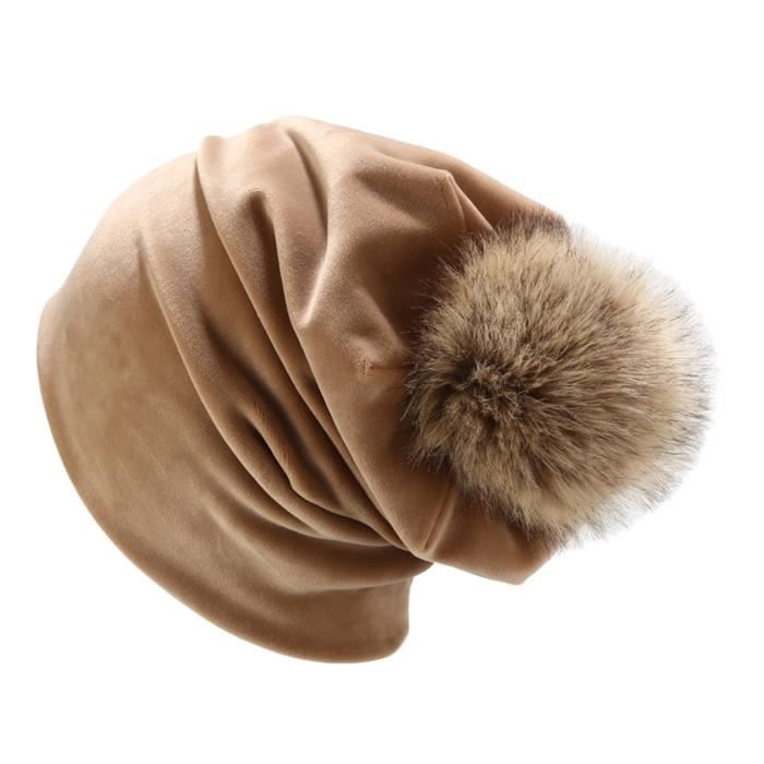 Femmes hiver en duvet d'oie casquette de couleur unie casquette décontractée cache-oreilles LTA90812081KH_Leshaishu