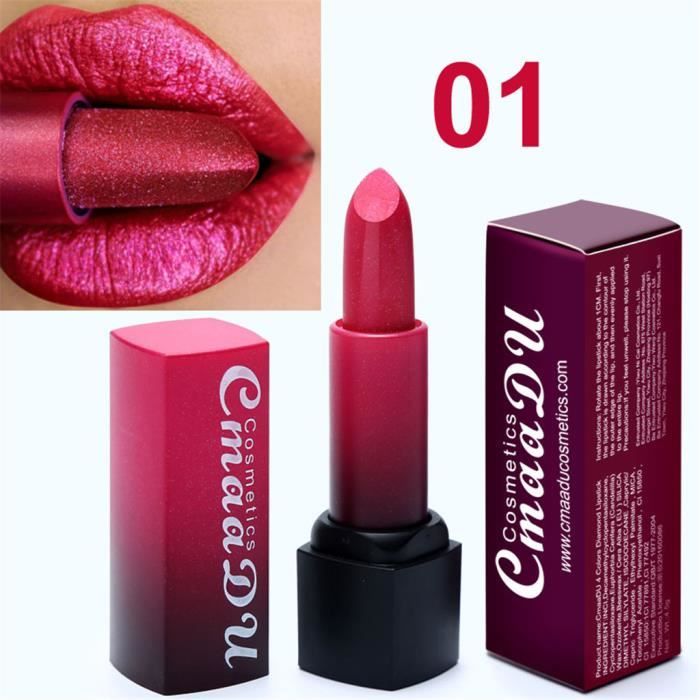 ROUGEALEVRES Sexy 4 couleurs Nude Metallic Matte Velvet Glossy Lip-gloss Lipstick Lip Cream JCH90315681A_gt6851