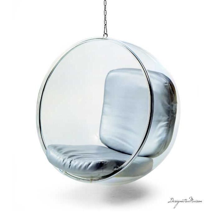 Fauteuil suspendu BUBBLE CHAIR Coussin argent