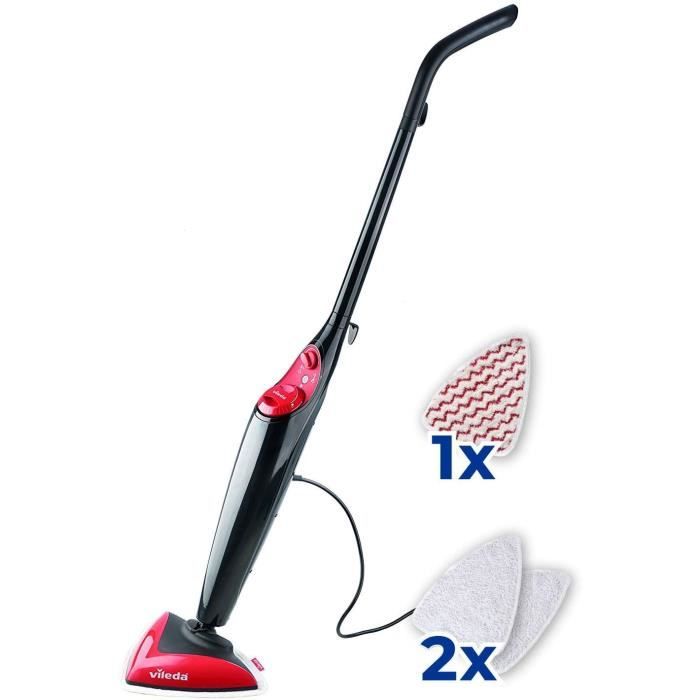 Vileda – Balai vapeur Steam Power Pad – Nettoyeur vapeur multi-surfaces – Idéal pour tous types de sols et moquette – Steam Power Pa