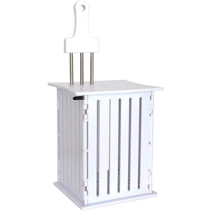 Coupe-viande et légumes - Cube Brochettes pour kebab - Machine à trancher pour 36 brochettes d'agneau Hammel Express Holder BBQ
