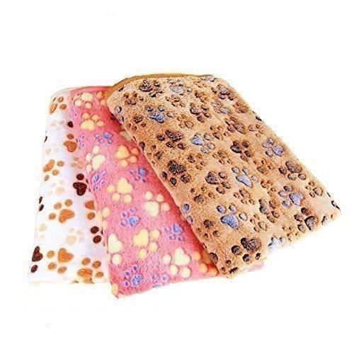 CORBEILLE Couverture pour chien tapis de chat coussin coussin couverture serviette doux (rose 40 * 60 cm)