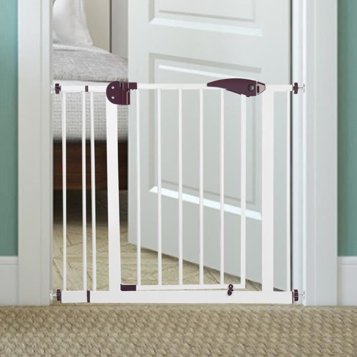 Barrière de sécurité enfant Bébé 80 à 91 cm - Barrière de Sécurité pour Escaliers, Portes, Couloir -CYA