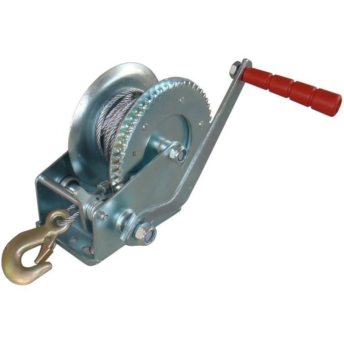 Treuil à câble d'acier d'une capacité max de traction de 1200 daN, câble de Ø: 4,8mm, longueur: 10m