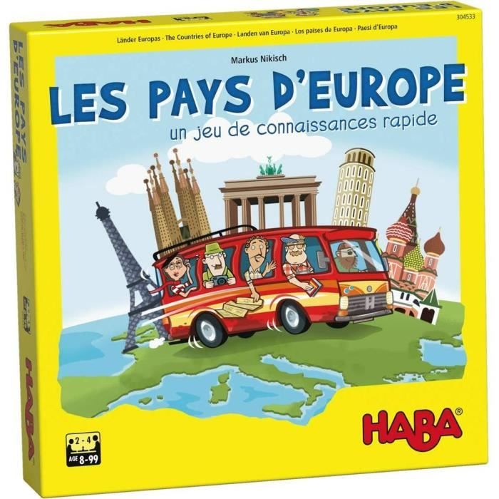 HABA - Les Pays d’Europe - Apprendre en s'amusant - à partir de 8 ans, 304533