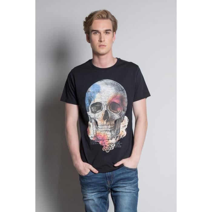 DEELUXE T-shirt avec tête de mort JACKY Black