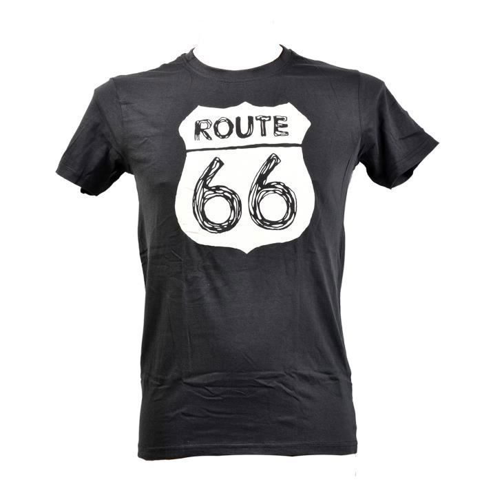 T shirt homme ROUTE 66 en Coton T shirt ROUTE 66 Noir M