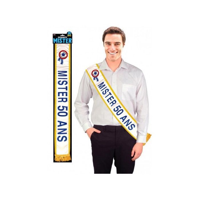ECHARPE MISTER 50 ANS BLEUE