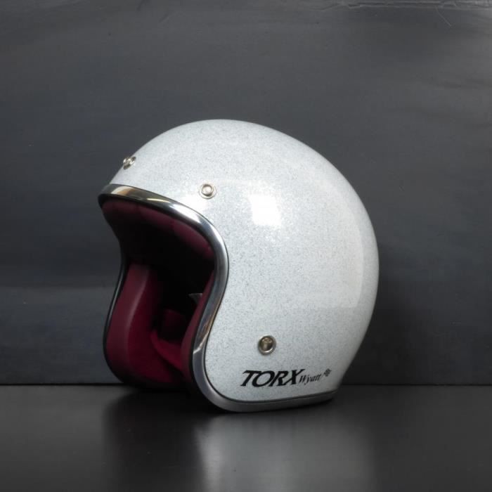 Casque Torx pour moto Torx Taille M Wyatt Glitter WHITE