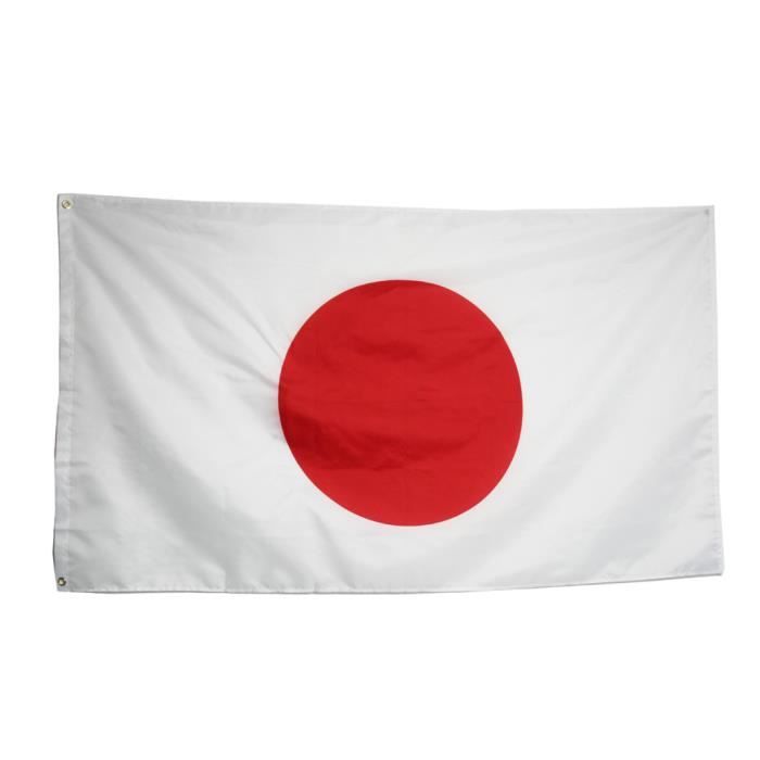 Grand Drapeau National Japonais avec Anneaux 90 x 150 cm Bannière Suspendue pour la Coupe du Monde Événements Sportifs TRIXES