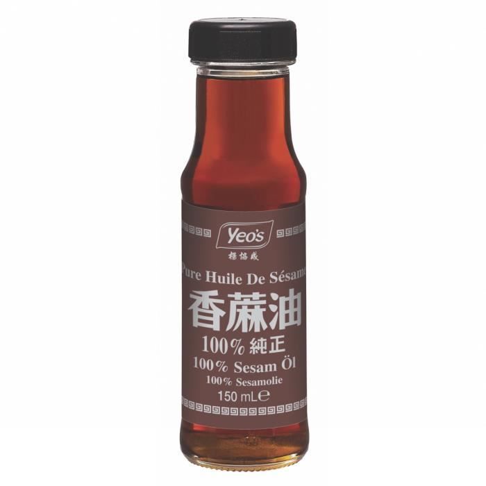 Pure huile de sésame 100% 150ML - Marque Yeo's - 2 bouteilles