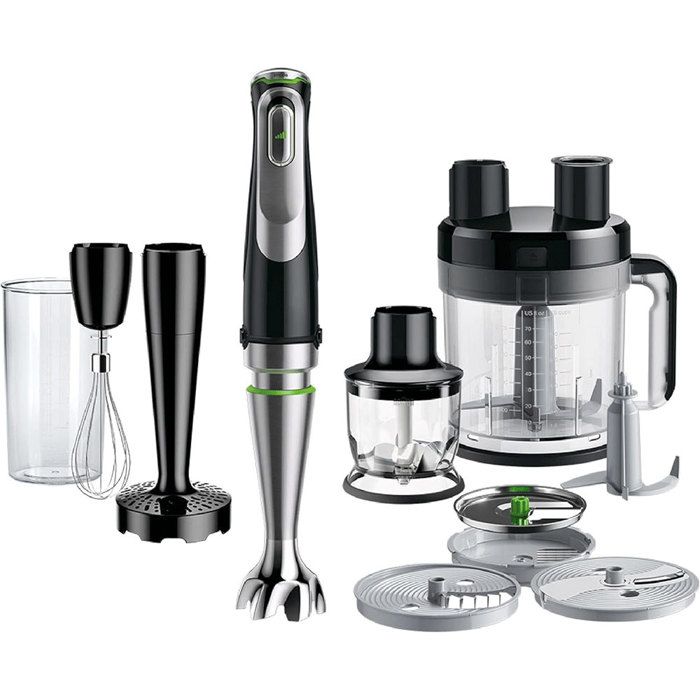 Mixeur Plongeant LEBENLANG 1200W - Avec Gobelet Doseur 800ml - Turbo Et Anti-Éclaboussures