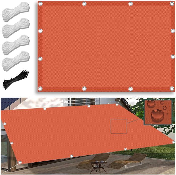 Voiles Ombrages Rectangulaire Imperméable Bache Ombrages, Toiles D'ombrages, Filet Ombrages
