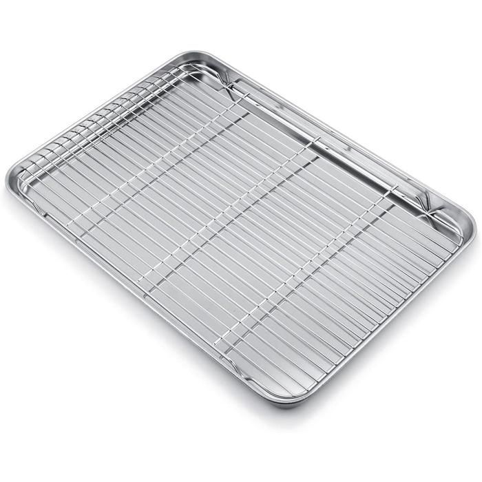 Plat à four en inox avec grille 26,5 cm Lacor