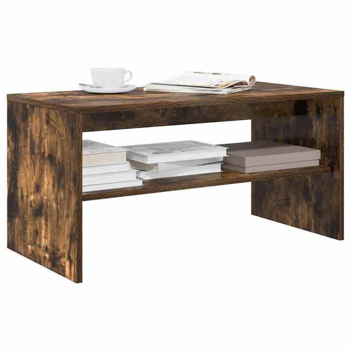 vidaXL Meuble TV chêne fumé 80x40x40 cm bois dingénierie unité TV console TV banc TV meuble de télévision meuble 859113