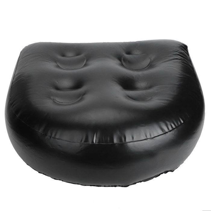 Lyrlody Tapis De Massage Gonflable Pour Spa - Coussin Siège Baignoire Avec Ventouses Antidérapantes, Noir