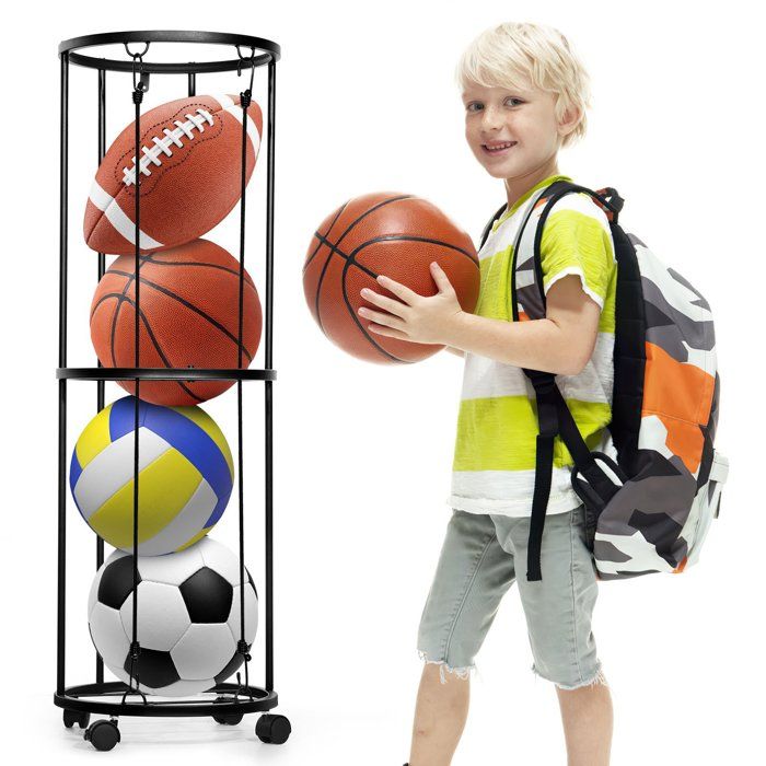 Panier De Sport En Maille Extra Large - Sac De Rangement Pour Ballons Football, Basket, Volley 15L