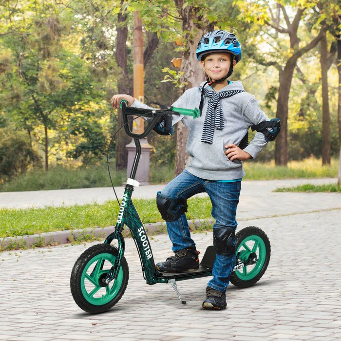 Stiga Air Roues Gonflables Trottinette Tout Terrain STIGA AIR - Grandes Roues Gonflables 12 | Frein à Main | Réglable 77-90 Cm | 100 Kg Max Freins Main Gonflables