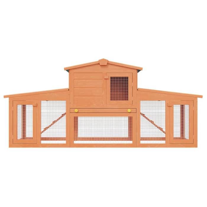 Meilleurs prix pour BEL ACHAT*Clapier - Enclos Extérieur de Jardin - poules/lapins - Poulailler large pour petits animaux avec toits Bois Promo723591