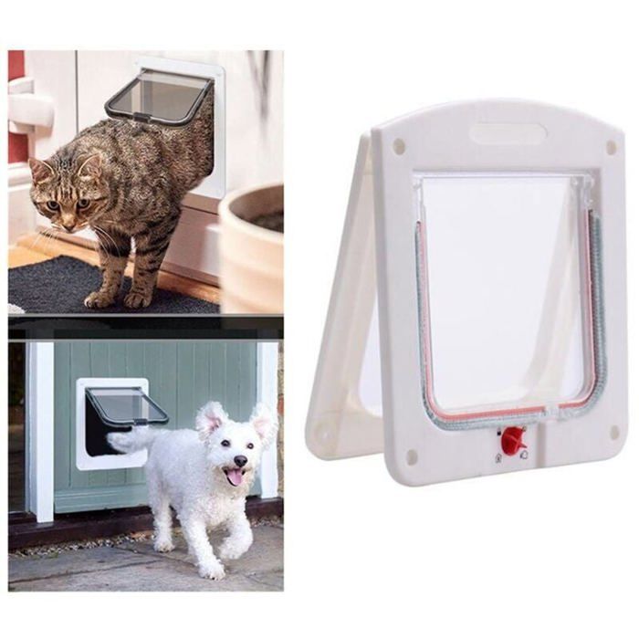 Chatière pour chats et petits chiens - MICH - Puce intégrée - 4 voies verrouillables - Facile à installer